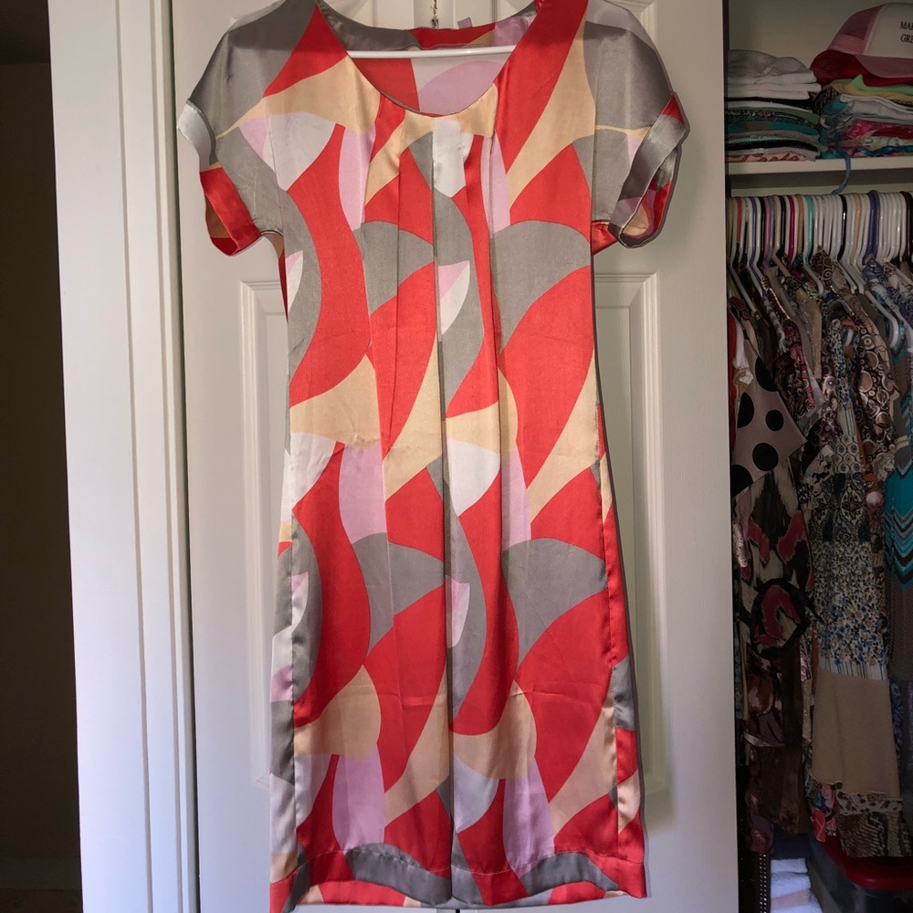 Satin Summer dress. Beautiful colors.